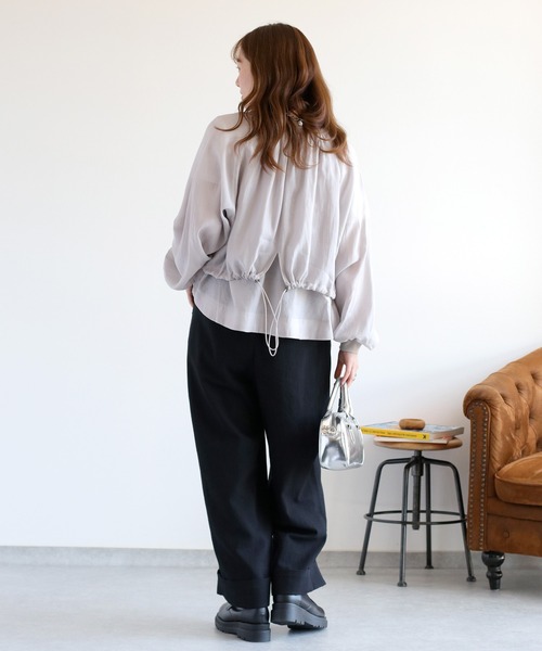 cepo（セポ）の「レイヤーミリタリードロストブルゾン（ブルゾン・レディース・グレー/ベージュ/ブラック・M）」の6枚目の写真