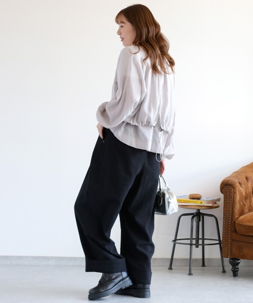 cepo（セポ）の「レイヤーミリタリードロストブルゾン（ブルゾン・レディース・グレー/ベージュ/ブラック・M）」の5枚目の写真