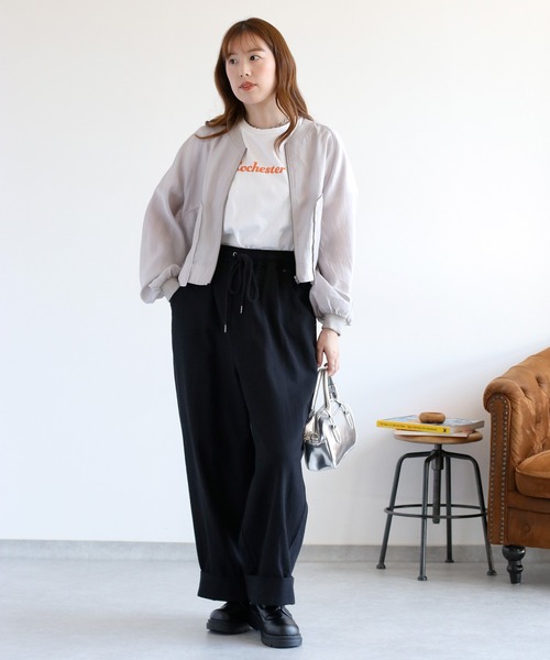 cepo（セポ）の「レイヤーミリタリードロストブルゾン（ブルゾン・レディース・グレー/ベージュ/ブラック・M）」の8枚目の写真