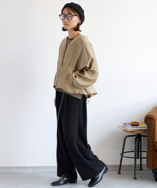 cepo（セポ）の「レイヤーミリタリードロストブルゾン（ブルゾン・レディース・グレー/ベージュ/ブラック・M）」の17枚目の写真