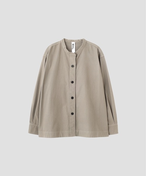 MHL.（エムエイチエル）の「SOFT HOPSACK（シャツ/ブラウス・レディース・グレー/オフホワイト/セージグリーン・3/2/1）」の9枚目の写真