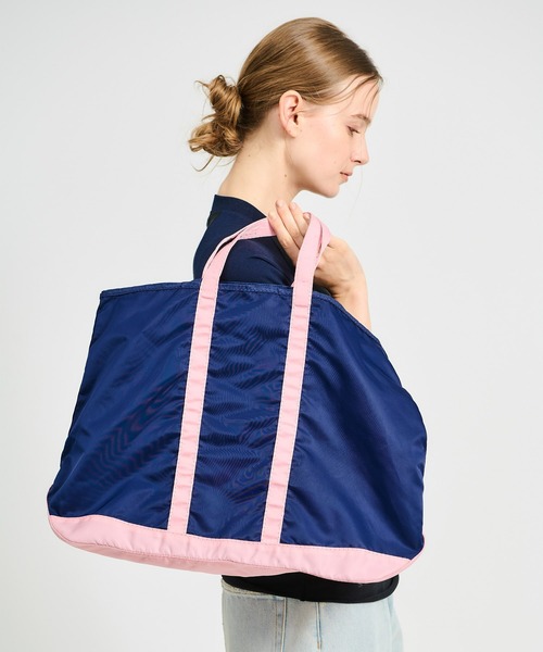 ESTNATION(エストネーション)の「J.B.ATTIRE / ナイロン キャンバス トートバッグ《ESTNATION EXCLUSIVE》(トートバッグ・レディース・オフホワイト/ネイビー・FREE)」の1枚目の写真