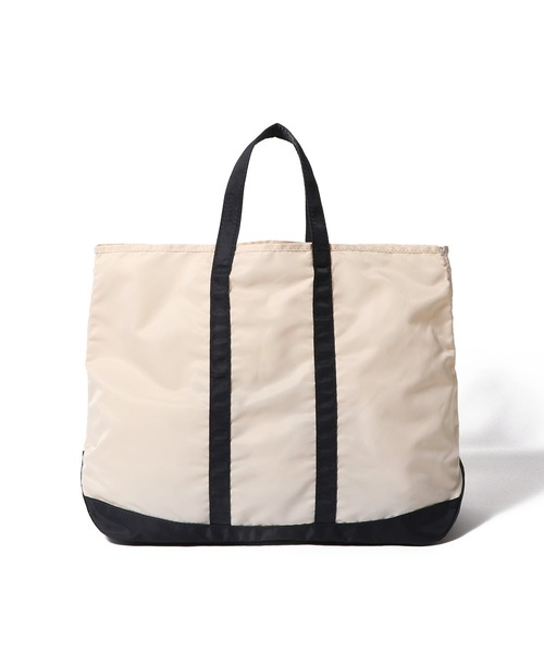 ESTNATION(エストネーション)の「J.B.ATTIRE / ナイロン キャンバス トートバッグ《ESTNATION EXCLUSIVE》(トートバッグ・レディース・オフホワイト/ネイビー・FREE)」の3枚目の写真