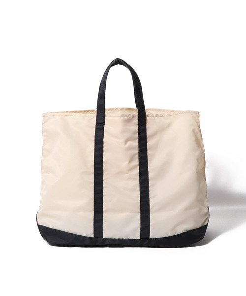 ESTNATION(エストネーション)の「J.B.ATTIRE / ナイロン キャンバス トートバッグ《ESTNATION EXCLUSIVE》(トートバッグ・レディース・オフホワイト/ネイビー・FREE)」の4枚目の写真