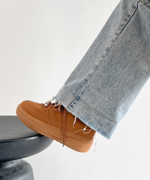 Shoes in Closet(シューズインクローゼット)の「厚底 パールチャーム付 ダブルシューレース コート スニーカー 5434(スニーカー・レディース・ブラック系その他6/イエロー系その他6・M/S/LL/L)」の17枚目の写真