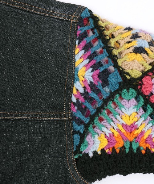 チチカカ(チチカカ)の「Rico ハンドクロシェスリーブデニムジャケット(デニムジャケット・レディース・ブルー/ブラック・FREE)」の15枚目の写真