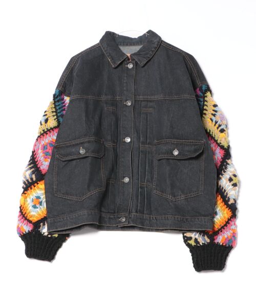 チチカカ(チチカカ)の「Rico ハンドクロシェスリーブデニムジャケット(デニムジャケット・レディース・ブルー/ブラック・FREE)」の21枚目の写真