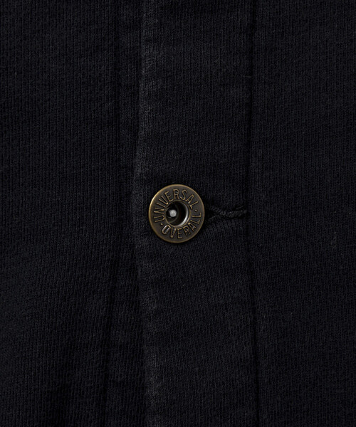 UNIVERSAL OVERALL(ユニバーサルオーバーオール)の「UNIVERSAL OVERALL/ユニバーサルオーバーオール 別注 パウダー加工 衿コーデュロイ切り替え スウェット カバーオール(ブルゾン・メンズ・ブラウン/チャコールグレー・LARGE/MEDIUM)」の7枚目の写真