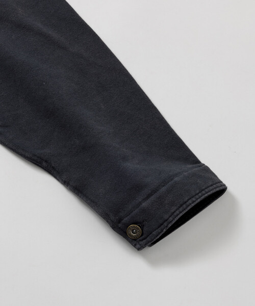 UNIVERSAL OVERALL(ユニバーサルオーバーオール)の「UNIVERSAL OVERALL/ユニバーサルオーバーオール 別注 パウダー加工 衿コーデュロイ切り替え スウェット カバーオール(ブルゾン・メンズ・ブラウン/チャコールグレー・LARGE/MEDIUM)」の9枚目の写真