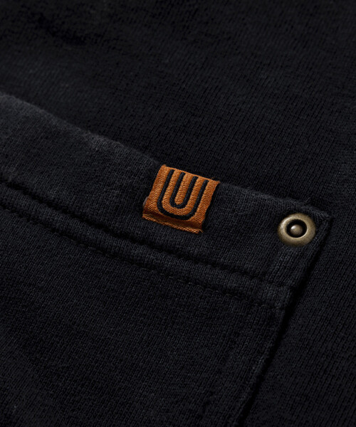 UNIVERSAL OVERALL(ユニバーサルオーバーオール)の「UNIVERSAL OVERALL/ユニバーサルオーバーオール 別注 パウダー加工 衿コーデュロイ切り替え スウェット カバーオール(ブルゾン・メンズ・ブラウン/チャコールグレー・LARGE/MEDIUM)」の11枚目の写真