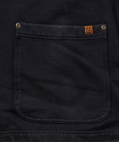 UNIVERSAL OVERALL(ユニバーサルオーバーオール)の「UNIVERSAL OVERALL/ユニバーサルオーバーオール 別注 パウダー加工 衿コーデュロイ切り替え スウェット カバーオール(ブルゾン・メンズ・ブラウン/チャコールグレー・LARGE/MEDIUM)」の12枚目の写真