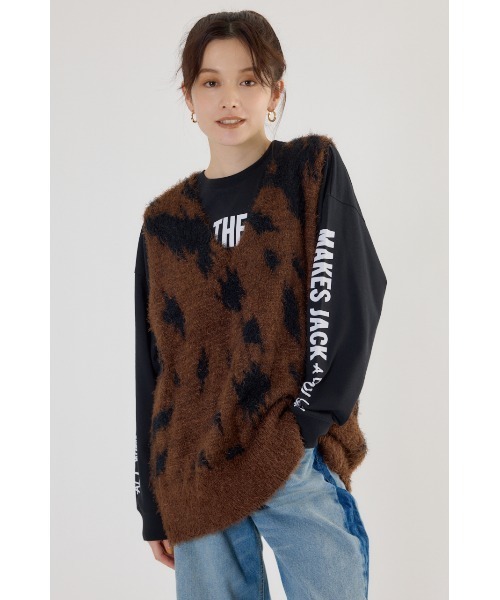 RODEO CROWNS WIDE BOWL(ロデオクラウンズワイドボウル)の「シャギーニットベスト(ベスト・レディース・グレー/アイボリー/ブラウン系その他・FREE)」の10枚目の写真