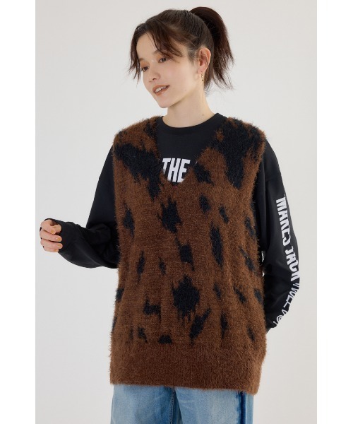 RODEO CROWNS WIDE BOWL(ロデオクラウンズワイドボウル)の「シャギーニットベスト(ベスト・レディース・グレー/アイボリー/ブラウン系その他・FREE)」の11枚目の写真