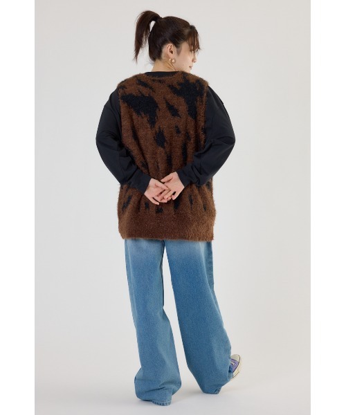 RODEO CROWNS WIDE BOWL(ロデオクラウンズワイドボウル)の「シャギーニットベスト(ベスト・レディース・グレー/アイボリー/ブラウン系その他・FREE)」の15枚目の写真