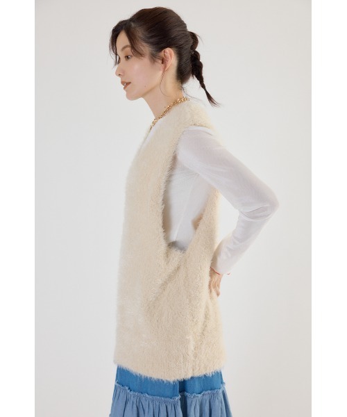 RODEO CROWNS WIDE BOWL(ロデオクラウンズワイドボウル)の「シャギーニットベスト(ベスト・レディース・グレー/アイボリー/ブラウン系その他・FREE)」の17枚目の写真