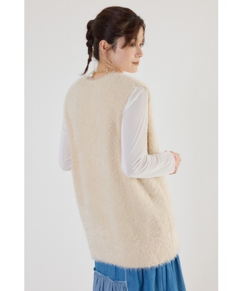 RODEO CROWNS WIDE BOWL(ロデオクラウンズワイドボウル)の「シャギーニットベスト(ベスト・レディース・グレー/アイボリー/ブラウン系その他・FREE)」の18枚目の写真