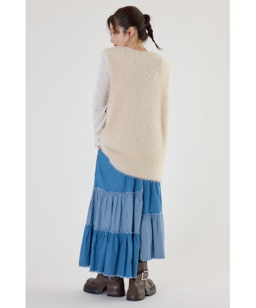 RODEO CROWNS WIDE BOWL(ロデオクラウンズワイドボウル)の「シャギーニットベスト(ベスト・レディース・グレー/アイボリー/ブラウン系その他・FREE)」の20枚目の写真