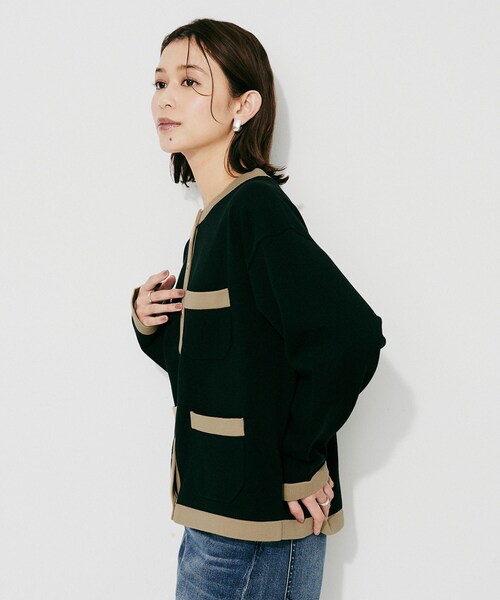 UNTITLED(アンタイトル)の「【TRADITIONAL WEATHERWEAR】ARKLEY KNIT カーディガン(カーディガン/ボレロ・レディース・ブラック系4/ブラック/ベージュ系4・02)」の10枚目の写真