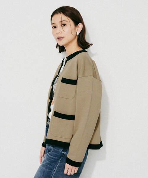 UNTITLED(アンタイトル)の「【TRADITIONAL WEATHERWEAR】ARKLEY KNIT カーディガン(カーディガン/ボレロ・レディース・ブラック系4/ブラック/ベージュ系4・02)」の14枚目の写真