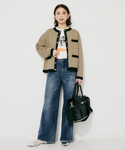 UNTITLED(アンタイトル)の「【TRADITIONAL WEATHERWEAR】ARKLEY KNIT カーディガン(カーディガン/ボレロ・レディース・ブラック系4/ブラック/ベージュ系4・02)」の15枚目の写真