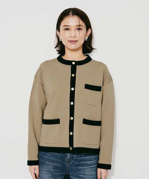 UNTITLED(アンタイトル)の「【TRADITIONAL WEATHERWEAR】ARKLEY KNIT カーディガン(カーディガン/ボレロ・レディース・ブラック系4/ブラック/ベージュ系4・02)」の17枚目の写真