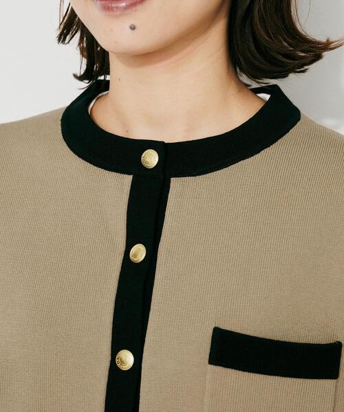 UNTITLED(アンタイトル)の「【TRADITIONAL WEATHERWEAR】ARKLEY KNIT カーディガン(カーディガン/ボレロ・レディース・ブラック系4/ブラック/ベージュ系4・02)」の20枚目の写真