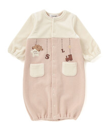 SLAP SLIP BABY | 【お揃い】アニマルクマ恐竜おもちゃ切り替え2WAYオールベビー(50~70cm)(ロンパース)