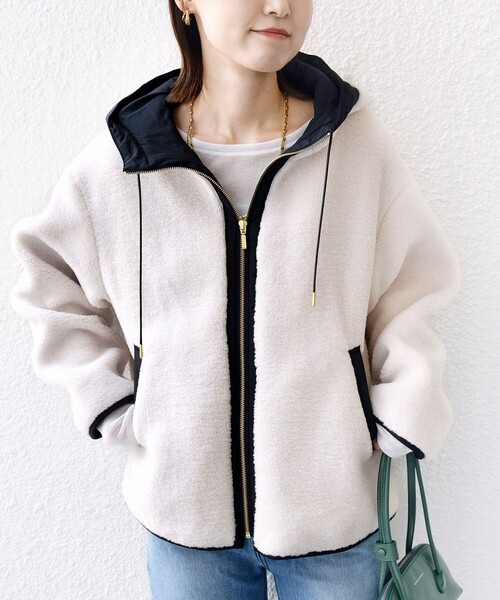 セール】【WEB限定】ボア 配色 フード ブルゾン（ブルゾン）｜SHIPS