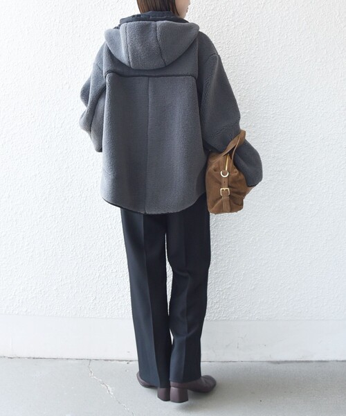 WEB限定】ボア 配色 フード ブルゾン（ブルゾン）｜SHIPS（シップス