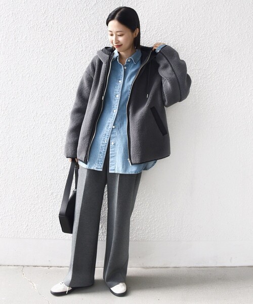 セール】【WEB限定】ボア 配色 フード ブルゾン（ブルゾン）｜SHIPS