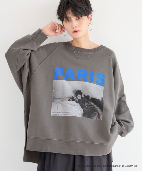 GOOD ROCK SPEED（グッドロックスピード）の「BARNYARDSTORM / 別注【LIFE PICTURE COLLECTION】ラグランスウェット（スウェット・レディース・チャコール/ベージュ・FREE）」の2枚目の写真