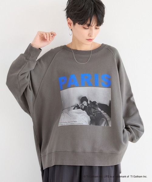 GOOD ROCK SPEED（グッドロックスピード）の「BARNYARDSTORM / 別注【LIFE PICTURE COLLECTION】ラグランスウェット（スウェット・レディース・チャコール/ベージュ・FREE）」の3枚目の写真