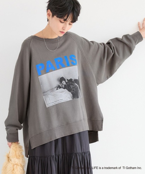 GOOD ROCK SPEED（グッドロックスピード）の「BARNYARDSTORM / 別注【LIFE PICTURE COLLECTION】ラグランスウェット（スウェット・レディース・チャコール/ベージュ・FREE）」の4枚目の写真