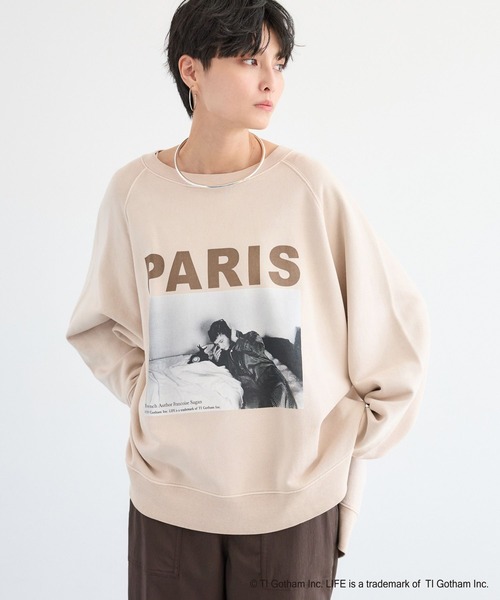 GOOD ROCK SPEED（グッドロックスピード）の「BARNYARDSTORM / 別注【LIFE PICTURE COLLECTION】ラグランスウェット（スウェット・レディース・チャコール/ベージュ・FREE）」の8枚目の写真