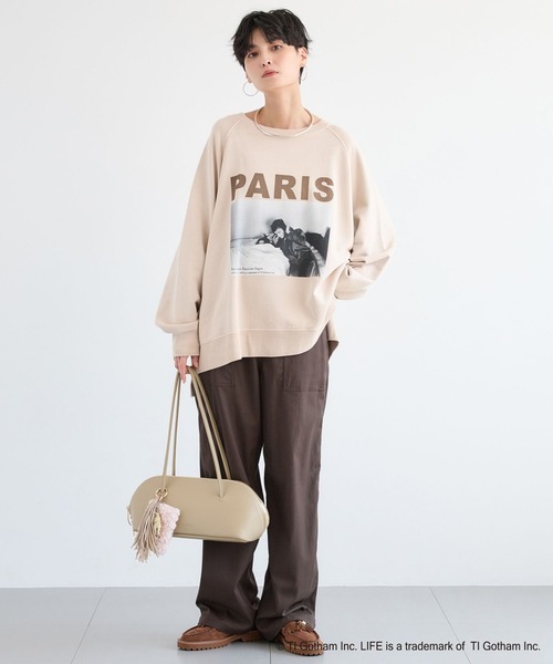 GOOD ROCK SPEED（グッドロックスピード）の「BARNYARDSTORM / 別注【LIFE PICTURE COLLECTION】ラグランスウェット（スウェット・レディース・チャコール/ベージュ・FREE）」の11枚目の写真