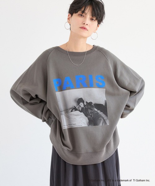 GOOD ROCK SPEED（グッドロックスピード）の「BARNYARDSTORM / 別注【LIFE PICTURE COLLECTION】ラグランスウェット（スウェット・レディース・チャコール/ベージュ・FREE）」の15枚目の写真