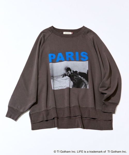 GOOD ROCK SPEED（グッドロックスピード）の「BARNYARDSTORM / 別注【LIFE PICTURE COLLECTION】ラグランスウェット（スウェット・レディース・チャコール/ベージュ・FREE）」の19枚目の写真