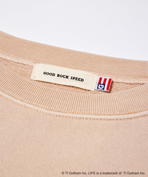 GOOD ROCK SPEED（グッドロックスピード）の「BARNYARDSTORM / 別注【LIFE PICTURE COLLECTION】ラグランスウェット（スウェット・レディース・チャコール/ベージュ・FREE）」の21枚目の写真