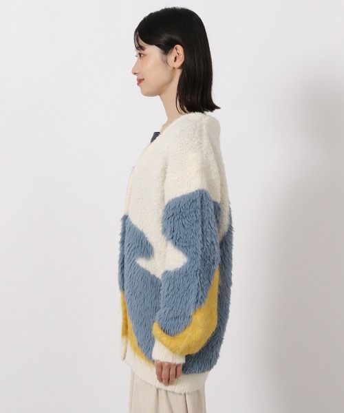 インターシャ配色カーディガン / 583726（カーディガン/ボレロ