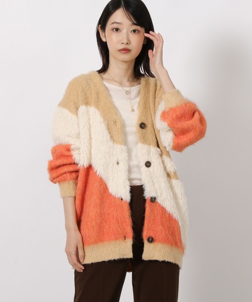インターシャ配色カーディガン / 583726（カーディガン/ボレロ