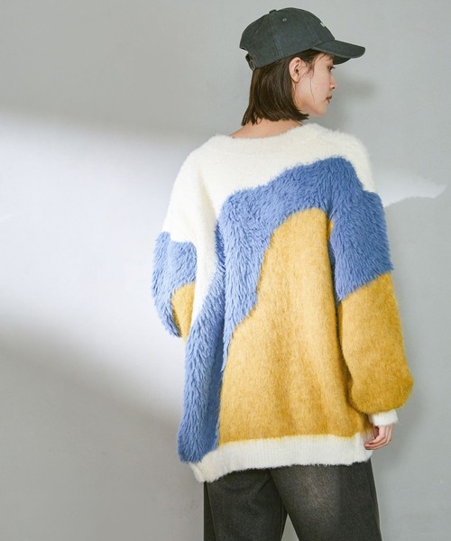 セール】インターシャ配色カーディガン / 583726（カーディガン/ボレロ