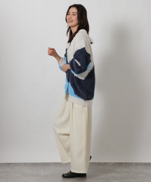 セール】インターシャ配色カーディガン / 583726（カーディガン/ボレロ