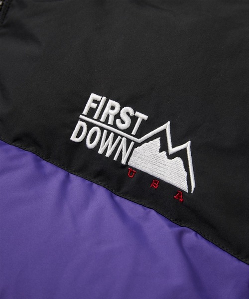 FIRST DOWN(ファーストダウン)の「フード バブルダウンジャケット マイクロフト(ダウンジャケット/コート・メンズ・パープル/ブラック/ライトベージュ・S/M/L/XL)」の6枚目の写真