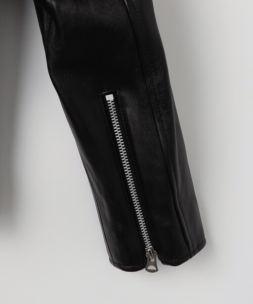 schott（ショット）の「Schott/ショット 別注 セミダブル ライダース ジャケット/レザー ジャケット（ライダースジャケット・メンズ・ブラック・SMALL/MEDIUM/LARGE/X-LARGE）」の14枚目の写真