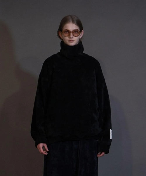 【my beautiful landlet】 CHENILLE KNIT HIGH NECK PULLOVER