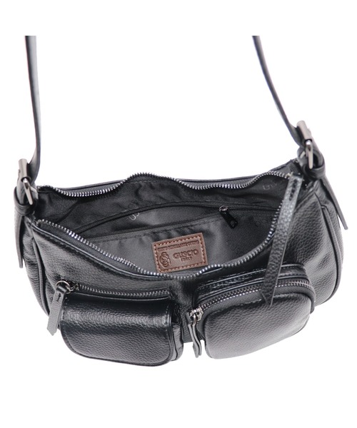 GUSCIO(グッシオ)の「【グッシオベーシック】アウトポケットショルダーバッグ(ショルダーバッグ・レディース・ブラック/グレー/シルバー/レッド/モカ・FREE)」の11枚目の写真