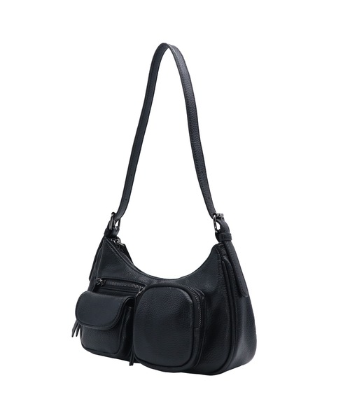 GUSCIO(グッシオ)の「【グッシオベーシック】アウトポケットショルダーバッグ(ショルダーバッグ・レディース・ブラック/グレー/シルバー/レッド/モカ・FREE)」の8枚目の写真