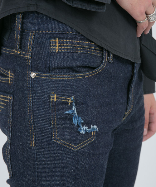 TAVERNITI SO JEANS（タヴァニティソージーンズ）の「【JIMMY TAVERNITI/ジミー タバニティ】　デニムパンツ　スリムテーパードパンツ　Blackie　/　ブラッキー（デニムパンツ・メンズ・ダークインディゴブルー・31inch/32inch/33inch/28inch/29inch/30inch）」の17枚目の写真