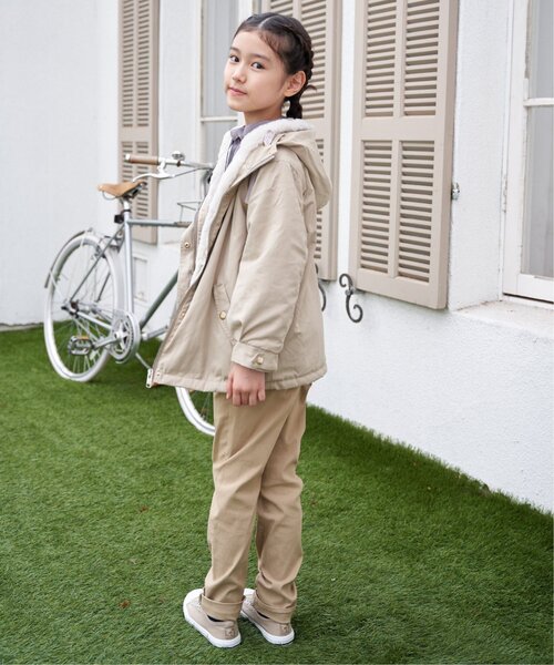 ikka（イッカ）の「【親子コーデ】総裏ファーマンパジャケット（110~160cm）（ブルゾン・キッズ・チェリーレッド/ベージュ・S/M/L/XL/XS）」の8枚目の写真