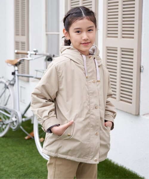 ikka（イッカ）の「【親子コーデ】総裏ファーマンパジャケット（110~160cm）（ブルゾン・キッズ・チェリーレッド/ベージュ・S/M/L/XL/XS）」の9枚目の写真